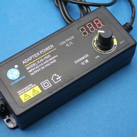 تصویر آداپتور متغیر KJS-1509 ولتاژ ۳ تا ۲۴ ولت ۲.۵ آمپر با نمایشگر 