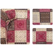 تصویر سرویس ملحفه آدنو مدل روژان کد Ch107 دونفره 3تکه 