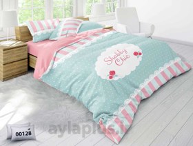 تصویر ست روتختی سه بعدی دو نفره 6 تکه کد 00128 3D bedding set for two, code 00128