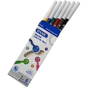 تصویر ماژیک رنگ آمیزی آبرنگی 6 رنگ بیسیک water colour pens 