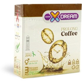 تصویر کاندوم 3عددی تاخیری قهوه خاردار شیاردار Coffee ایکس دریم X Dream Coffee Condom 3pcs