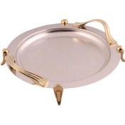 تصویر سینی دایره دسته طلایی Waveساده پایه دار ریور کد BG1437 