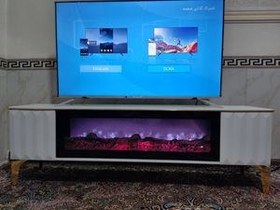 تصویر شومینه برقی میز TV 