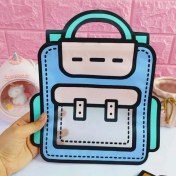 تصویر زیپ کیپ پلاستیکی طرح کیف مدرسه 