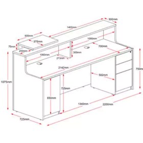 تصویر میز اداری ساخته شده از MDF مدل Maya 