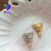 تصویر پایه فلزی دوچشمی 3 سانت (4 عددی) - 50عدد / طلایی 