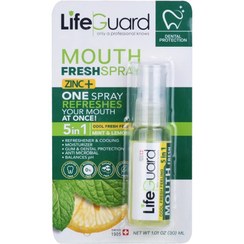 تصویر خوشبوکننده دهان با طعم نعناع و لیمویِ لایف‌ گارد Lifeguard mint and lemon mouth freshener