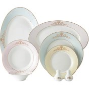 تصویر سرویس غذاخوری چینی زرین ایران مدل کوئین ۳۵ پارچه مناسب ۶ نفر 