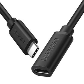 تصویر کابل تبدیل نری به مادگی USB-C یوگرین مدل 40574 طول 0.5 متر افزایش طول UGREEN 40574 USB-C Extension Cable 0.5m