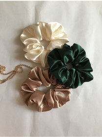 تصویر اسکرانچی ساتن ابریشم رازکوک Satin silk scrunchies