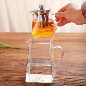 تصویر کتری قوری پیرکس مربع 