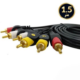 تصویر کابل 3 به 3 Royal 1.5m AV Royal 1.5m AV 3 to 3 Cable