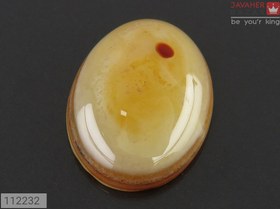 تصویر نگین عقیق زرد باباقوری کد 112232 