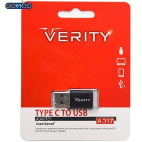 تصویر تبدیل OTG وریتی مدل A317 Type-C به USB 