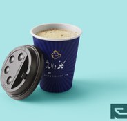 تصویر دانلود فایل لایه باز لیبل لیوان قهوه و کافی شاپ و کافه کد 405 