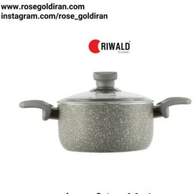 تصویر قابلمه سایز 24 نچسب ریوالد مدل یورک (طوسی) RIWALD York Granite 24x11.6 cm Pot