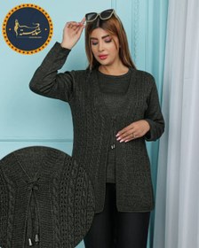 تصویر کد۲۰۳۰تونیک بافت زنانه مدل زیر و رو دارای رنگ بندی - مشکی / 46 