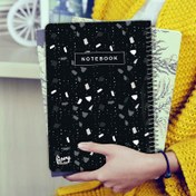 تصویر دفتر مشق مستر راد مدل فانتزی ۱۰۰ برگ مشکی 