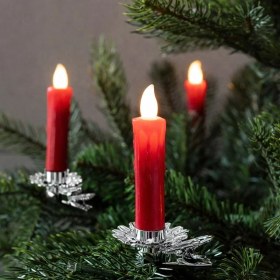 تصویر شمع LED درخت کریسمس چیبو 12 عددی 