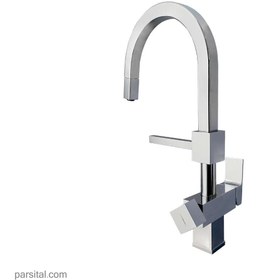 تصویر شیر ظرفشویی شاوری دومنظوره (تصفیه) نوبل مدل الیت کروم nobel-faucet-phoenix-sink-mixer-for-filtered-water-chrome