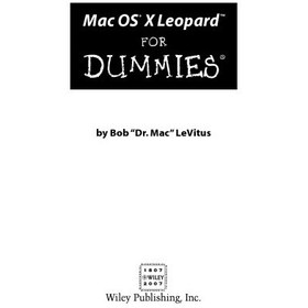 تصویر دانلود کتاب Mac OS X Leopard For Dummies 2007 کتاب انگلیسی Mac OS X Leopard For Dummies 2007