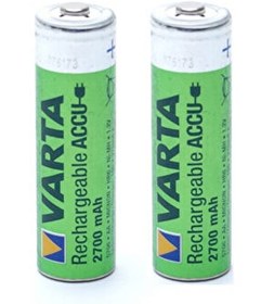 تصویر باتری قلمی قابل شارژ 2700mAh دوتایی مارک VARTA 