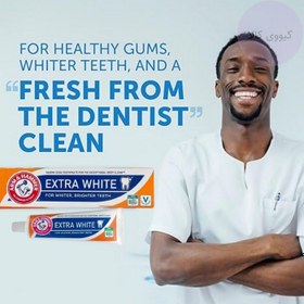 تصویر خمیر دندان سفید کننده قوی آرم اند هامر Arm & Hammer مدل Extra White 