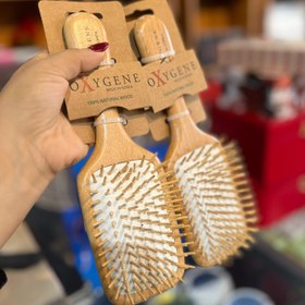 تصویر برس مو چوبی بامبو اکسیژن اصل Oxygen wooden hair brush Oxygen wooden hair brush