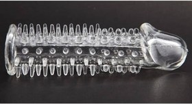 تصویر کاندوم ژله ای خاردار مدل آناتومیک سیلیکون بی رنگ 