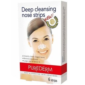 تصویر چسب‌ پاک کننده بینی پیوردرم مدل Deep Cleansing بسته 6 عددی ا Purederm Deep Cleansing Nose Strips Purederm Deep Cleansing Nose Strips