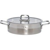 تصویر تابه دو دسته استیل یونیک کد UN-9912 سایز ۲۴ 