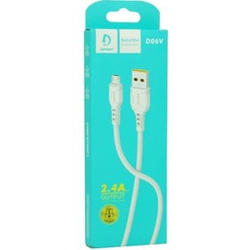 تصویر کابل شارژ دن من USB به microUSB مدل D06V D06V