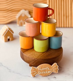 تصویر ماگ سرامیکی رنگی ست ۶ عددی 