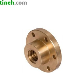 تصویر مهره لید اسکرو برنزی قطر 10 گام 2 میلیمتر فلنج دار مدل FFR برند کنتی CONTI CONTI FFR Bronze Lead Screw Flange Nut diameter 10mm pitch 2mm