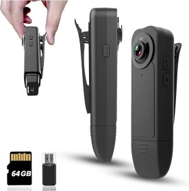 تصویر دوربین بادی کمرا کوچک و حرفه‌ای Mini Body Camera 1080P Mini Body Camera 1080P
