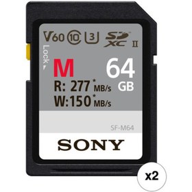 تصویر کارت حافظه سونی Sony 64GB SF-M UHS-II Sdxc Memory Card 