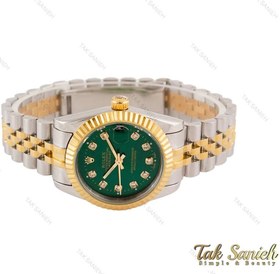 تصویر سات مچی رولکس زنانه صفحه سبز rolex-3641-L 