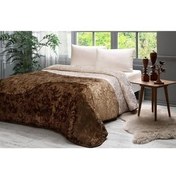 تصویر پتوی دو نفره چند رنگ پتو نقره ای 220x240 قهوه Özdilek 