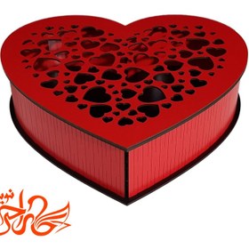 تصویر باکس قلب_باکس هدیه_باکس ولنتاین_باکس چوبی heart box