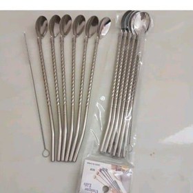 تصویر نی شربت استیل 