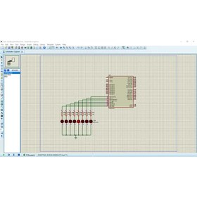 تصویر پروژه طراحی ال ای دی چشمک زن با ATmega32 و نرم افزار کدویژن و شبیه ساز پروتئوس 
