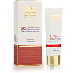 تصویر ضد آفتاب فلوئید 50+ SPF ساین شیلد ساین اسکین (رنگی لایت) 