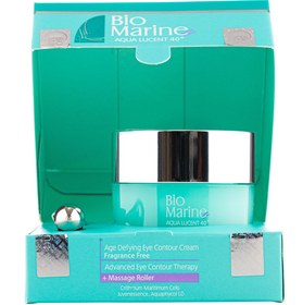 تصویر کرم دور چشم به همراه رولر ماساژ استنلس استیل بایومارین 15 میلی لیتر ا Bio Marine Aqua Lucent 40 Plus Age Defying Eye Contour Cream 15ml Bio Marine Aqua Lucent 40 Plus Age Defying Eye Contour Cream 15ml