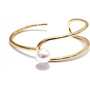 تصویر دستبند مینیمال تک مروارید 