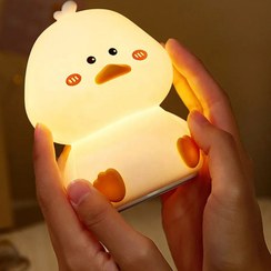 تصویر چراغ خواب سیلیکونی لمسی طرح جوجه اردک 