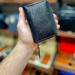 تصویر جاکارتی زیپی چرم طبیعی گاو - رنگ Bag leather