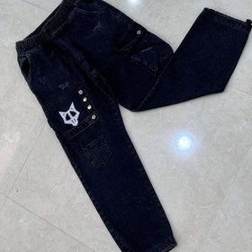 تصویر شلوار کارگو مشکی کاستوم fox 