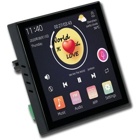 تصویر تاچ پنل صوتی اندرویدی (آمپلی فایر دیواری ) JX807 Android Audio Touch Panel JX807