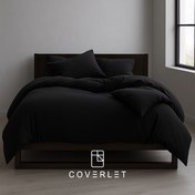 تصویر سرویس روتختی میکرو چیداری مشکی یک نفره ۳ تکه 