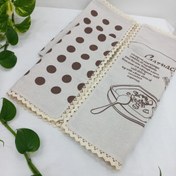 تصویر دستمال آشپزخانه دو لایه ابعاد ۶۰ در ۷۰ 